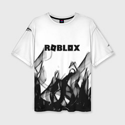 Женская футболка оверсайз Roblox flame текстура