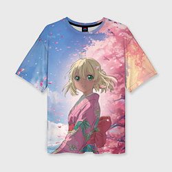 Футболка оверсайз женская Сиэми Морияма - Синий экзорцист, цвет: 3D-принт