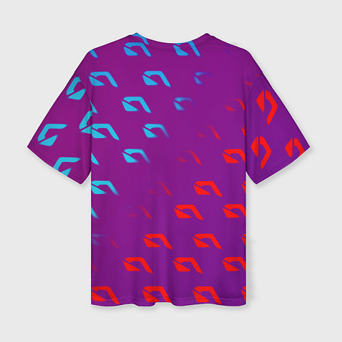 Женская футболка оверсайз НФС лого градиент текстура / 3D-принт – фото 2
