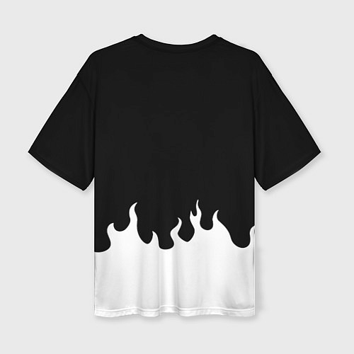 Женская футболка оверсайз Баскетбол нба огонь / 3D-принт – фото 2