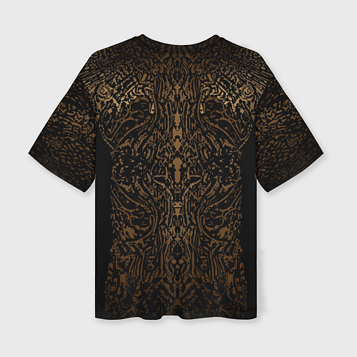 Женская футболка оверсайз Золотой узор маори / 3D-принт – фото 2