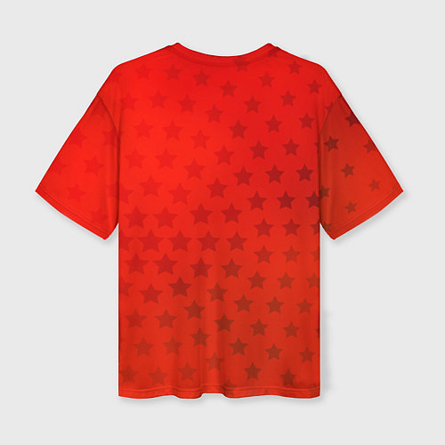 Женская футболка оверсайз Джотаро Куджо на фоне звездочек из ДжоДжо / 3D-принт – фото 2