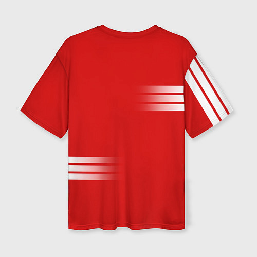 Женская футболка оверсайз СССР гост три полоски / 3D-принт – фото 2