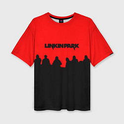 Женская футболка оверсайз Linkin park rock team
