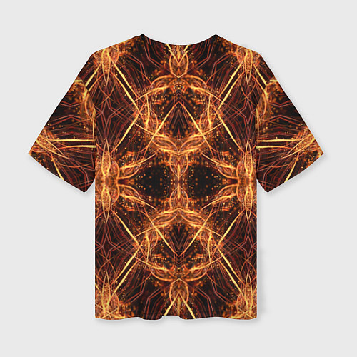 Женская футболка оверсайз Светящийся абстрактный пришелец / 3D-принт – фото 2
