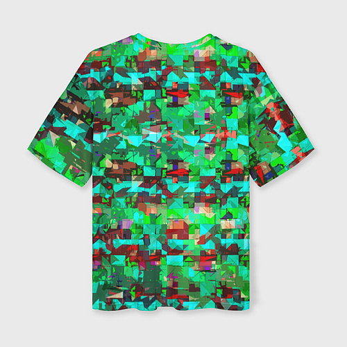 Женская футболка оверсайз Разноцветные осколки стекла / 3D-принт – фото 2
