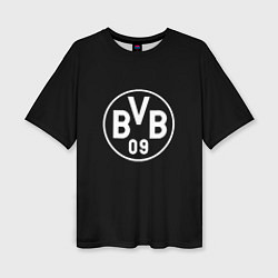 Женская футболка оверсайз Borussia sport fc белое лого