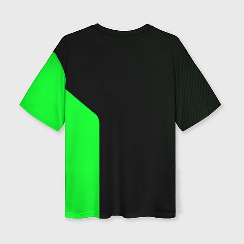 Женская футболка оверсайз Skoda pattern sport green / 3D-принт – фото 2