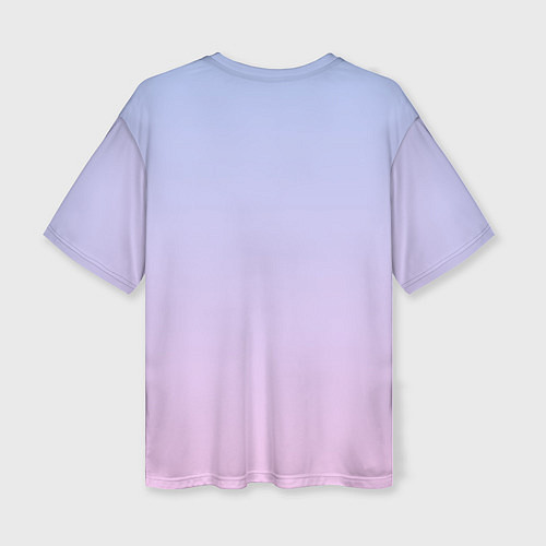Женская футболка оверсайз Градиент лавандовый / 3D-принт – фото 2