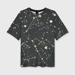 Женская футболка оверсайз Звёздная карта