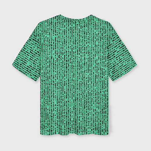 Женская футболка оверсайз Мозаика нефритовый зелёный / 3D-принт – фото 2