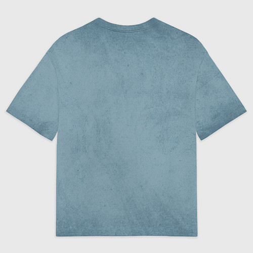 Женская футболка оверсайз Бирюзовый флёр / 3D-принт – фото 2