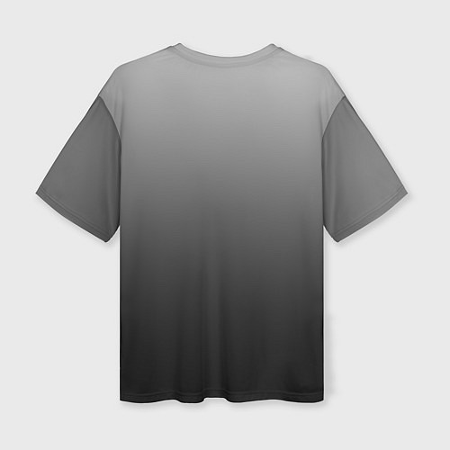 Женская футболка оверсайз От серого к черному оттенки серого / 3D-принт – фото 2