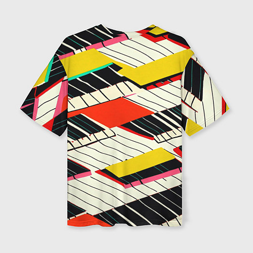 Женская футболка оверсайз Пианинка / 3D-принт – фото 2