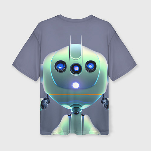 Женская футболка оверсайз Робот человекоподобный / 3D-принт – фото 2