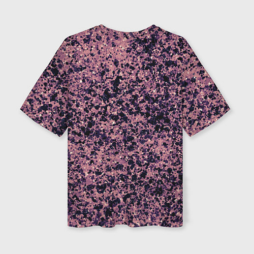Женская футболка оверсайз Абстрактный брызги сине-розовый / 3D-принт – фото 2