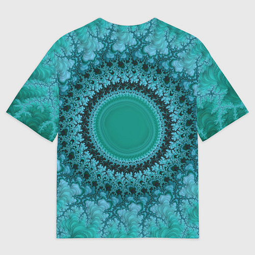 Женская футболка оверсайз Круговой фрактал / 3D-принт – фото 2