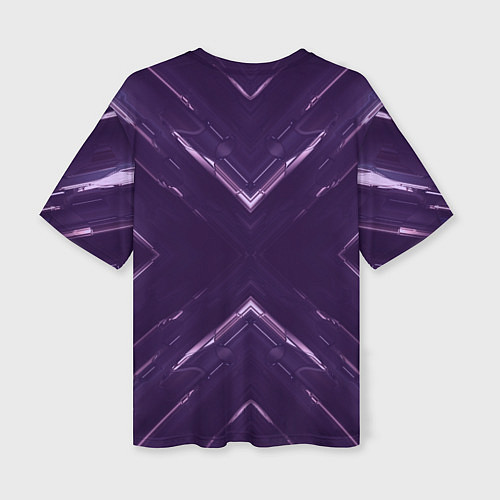 Женская футболка оверсайз Космические треугольники икс / 3D-принт – фото 2