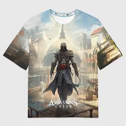 Женская футболка оверсайз Assassins creed большой город