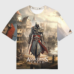 Женская футболка оверсайз Assassins creed старый город