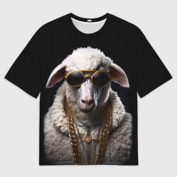 Футболка оверсайз женская Богатый баран в цепях, цвет: 3D-принт