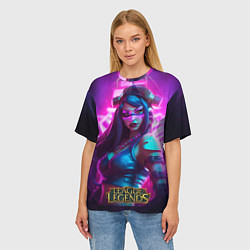 Футболка оверсайз женская League Of Legends Akali Kda, цвет: 3D-принт — фото 2