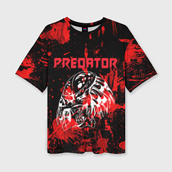 Женская футболка оверсайз Predator blood