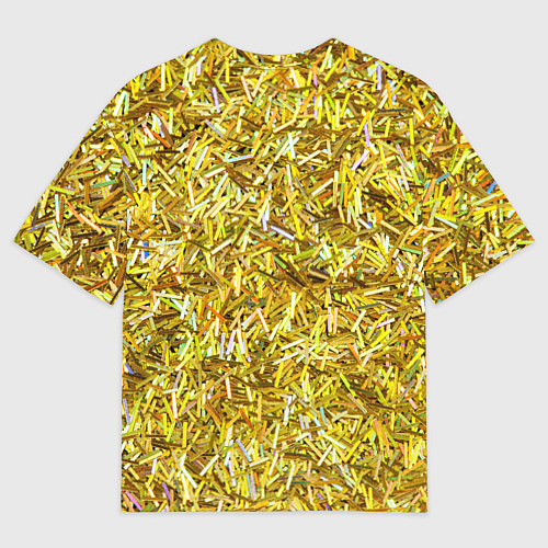 Женская футболка оверсайз Золотые ленточки / 3D-принт – фото 2