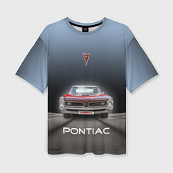 Женская футболка оверсайз Американский масл-кар Pontiac GTO
