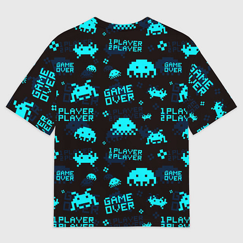 Женская футболка оверсайз Game over 1 player 2 player / 3D-принт – фото 2