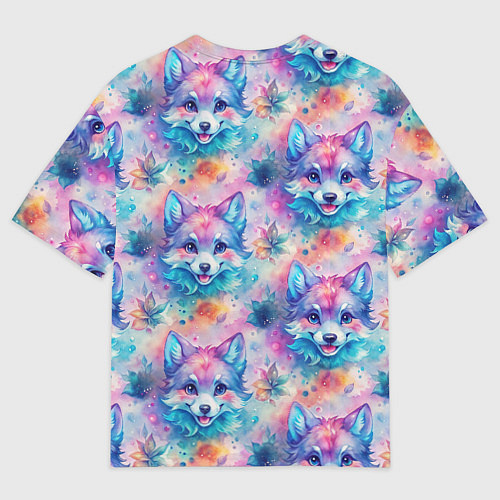 Женская футболка оверсайз Фурри мордочки волчонка / 3D-принт – фото 2