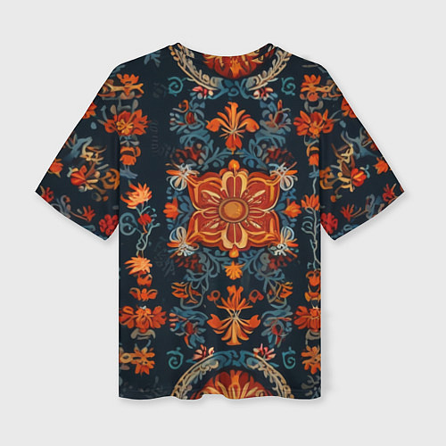 Женская футболка оверсайз Текстуры в славянском стиле / 3D-принт – фото 2