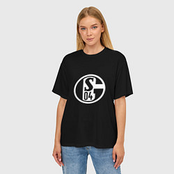 Футболка оверсайз женская Schalke 04 fc, цвет: 3D-принт — фото 2