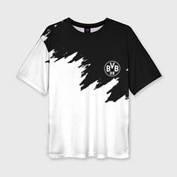 Женская футболка оверсайз Borussia краски белые