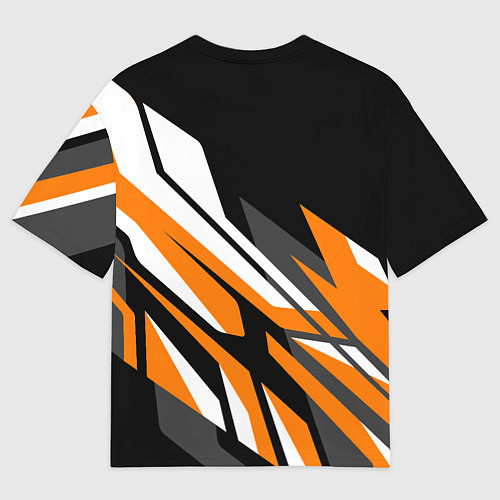Женская футболка оверсайз Corner lines / 3D-принт – фото 2