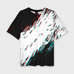 Футболка оверсайз женская Glitch effect, цвет: 3D-принт