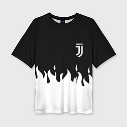Женская футболка оверсайз Juventus fire