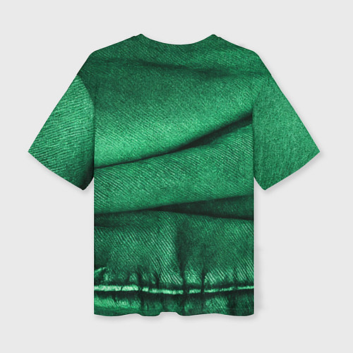 Женская футболка оверсайз Зеленая джинса / 3D-принт – фото 2