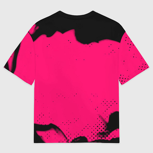 Женская футболка оверсайз Ведьмак лого смок / 3D-принт – фото 2