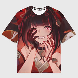 Футболка оверсайз женская Honkai Star Rail Sparkle smile, цвет: 3D-принт