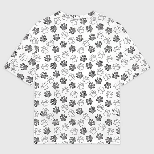 Женская футболка оверсайз Милый кот сонный зевает / 3D-принт – фото 2