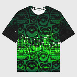 Футболка оверсайз женская Эквалайзер и динамики, цвет: 3D-принт