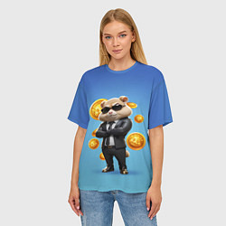 Футболка оверсайз женская Hamster kombat master, цвет: 3D-принт — фото 2
