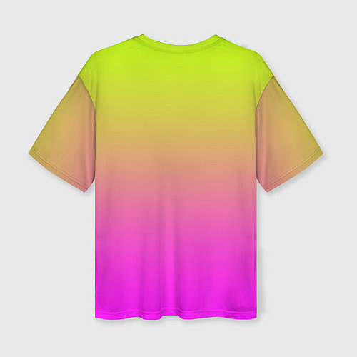 Женская футболка оверсайз Градиент яркий / 3D-принт – фото 2