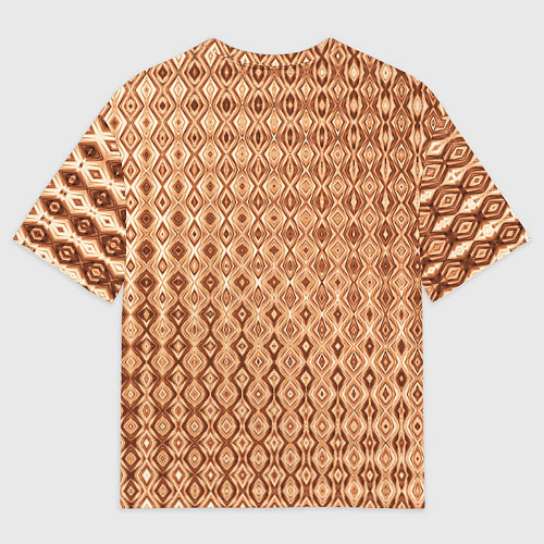 Женская футболка оверсайз Светлый коричневый абстрактный узор / 3D-принт – фото 2