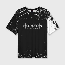 Женская футболка оверсайз Horizon Zero Dawn всплеск красок