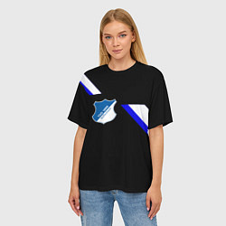 Футболка оверсайз женская Hoffenheim fc sport, цвет: 3D-принт — фото 2