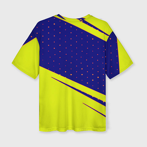 Женская футболка оверсайз Borussia logo geometry / 3D-принт – фото 2