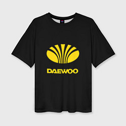 Женская футболка оверсайз Daewoo logo yellow