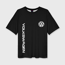 Футболка оверсайз женская Volkswagen logo white, цвет: 3D-принт